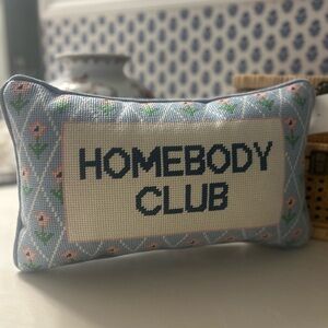 Homebody Club Decorative Pillow